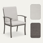 Ensemble de salle à manger de patio en aluminium EGEIROS LIFE AluLux 9 pièces avec coussins lavables