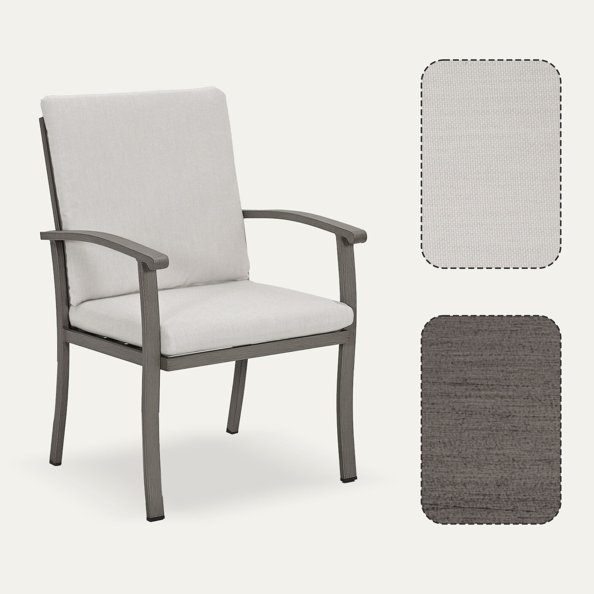 Ensemble de salle à manger de patio en aluminium EGEIROS LIFE AluLux 9 pièces avec coussins lavables