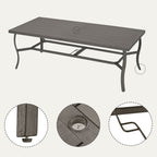 Ensemble de salle à manger de patio en aluminium EGEIROS LIFE AluLux 9 pièces avec coussins lavables