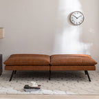 Canapé convertible en similicuir EGOHOME 71 avec dossier divisé