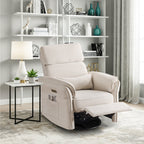 Fauteuil inclinable pivotant et électrique EROMMY avec appui-tête et accoudoirs réglables, chargement USB et Type-C, fauteuil inclinable pour chambre d'enfant