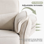 Fauteuil inclinable pivotant et électrique EROMMY avec appui-tête et accoudoirs réglables, chargement USB et Type-C, fauteuil inclinable pour chambre d'enfant