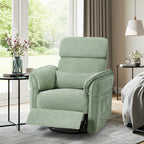 Fauteuil inclinable pivotant et électrique EROMMY avec appui-tête et accoudoirs réglables, chargement USB et Type-C, fauteuil inclinable pour chambre d'enfant