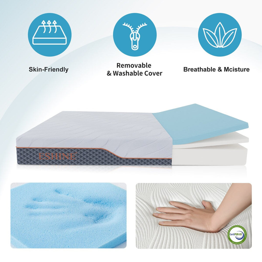 Matelas hybrides pour camping-car ESHINE 10 pouces, offrant un excellent soutien