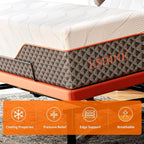 Matelas hybride en mousse à mémoire de forme ESHINE 14 pouces pour lit réglable