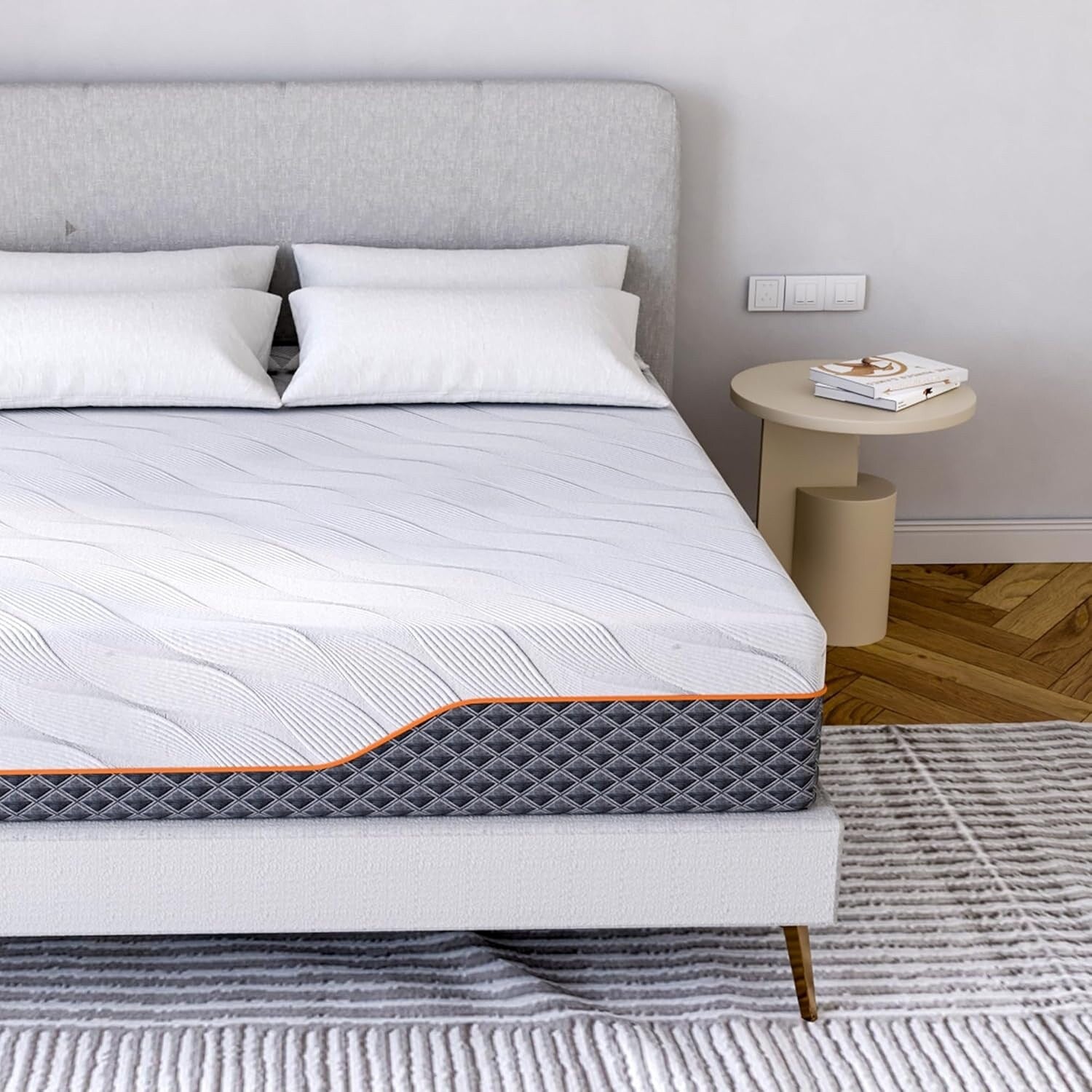 Matelas hybride en mousse à mémoire de forme ESHINE 14 pouces pour lit réglable