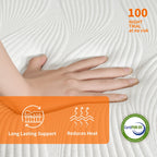 Matelas hybride en mousse à mémoire de forme ESHINE 14 pouces pour lit réglable