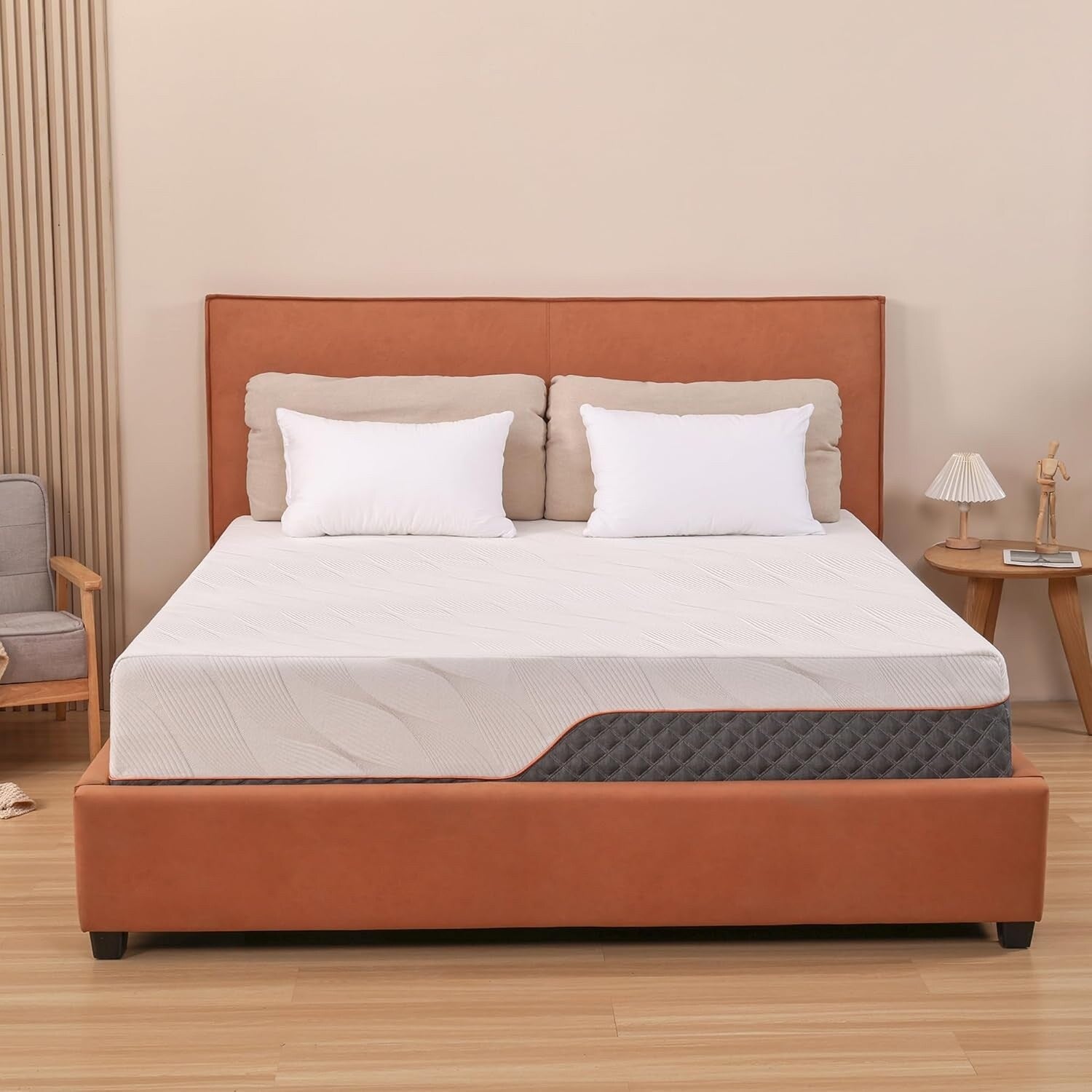Matelas hybride en mousse à mémoire de forme ESHINE 14 pouces pour lit réglable