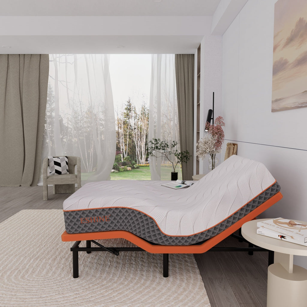 Matelas hybride en mousse à mémoire de forme ESHINE 14 pouces pour lit réglable