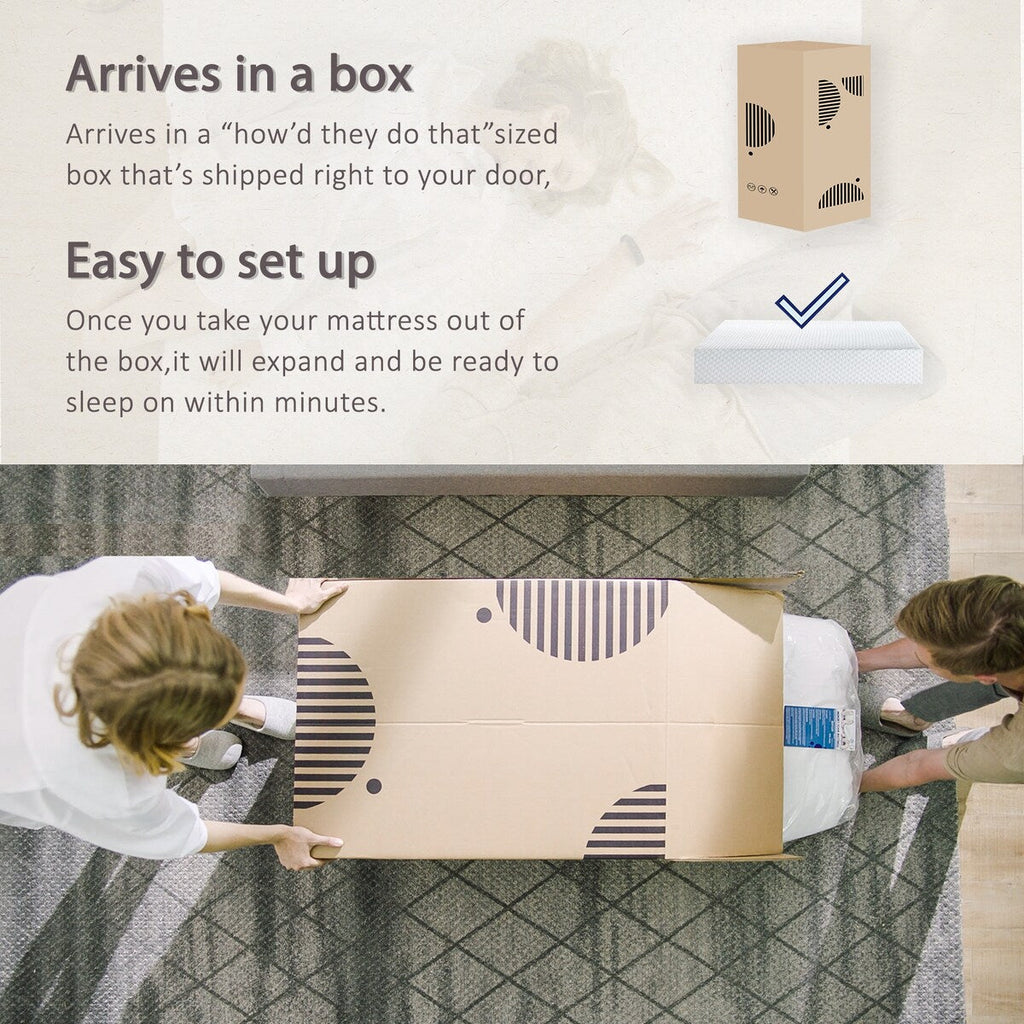 Matelas en mousse à mémoire de forme gel 10 pouces, confort moyen