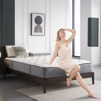 Matelas à ressorts ensachés en mousse à mémoire de forme, soutien du sommeil, sensation de fermeté moyenne, livré dans une boîte