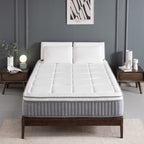 Matelas hybride 12 pouces haut de gamme, mousse à mémoire de forme avec gel et ressorts ensachés, livré dans une boîte pour un sommeil frais, matelas à sensation moyenne