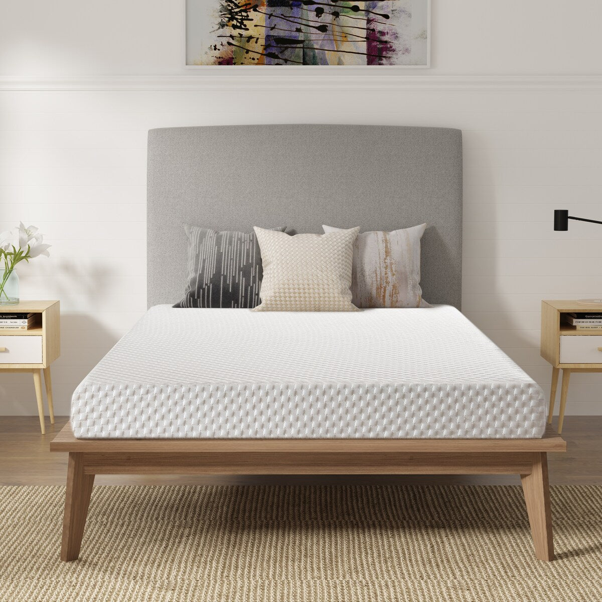 Matelas en mousse à mémoire de forme gel 6 pouces, confort moyen