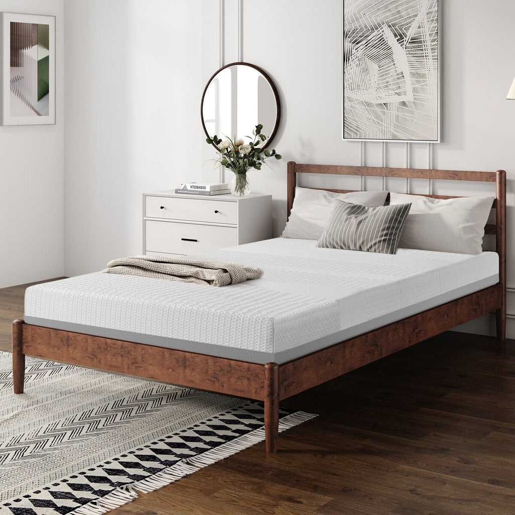 Matelas en mousse à mémoire de forme infusé de gel et de charbon de bois de 15 cm - Confort moyen, Queen
