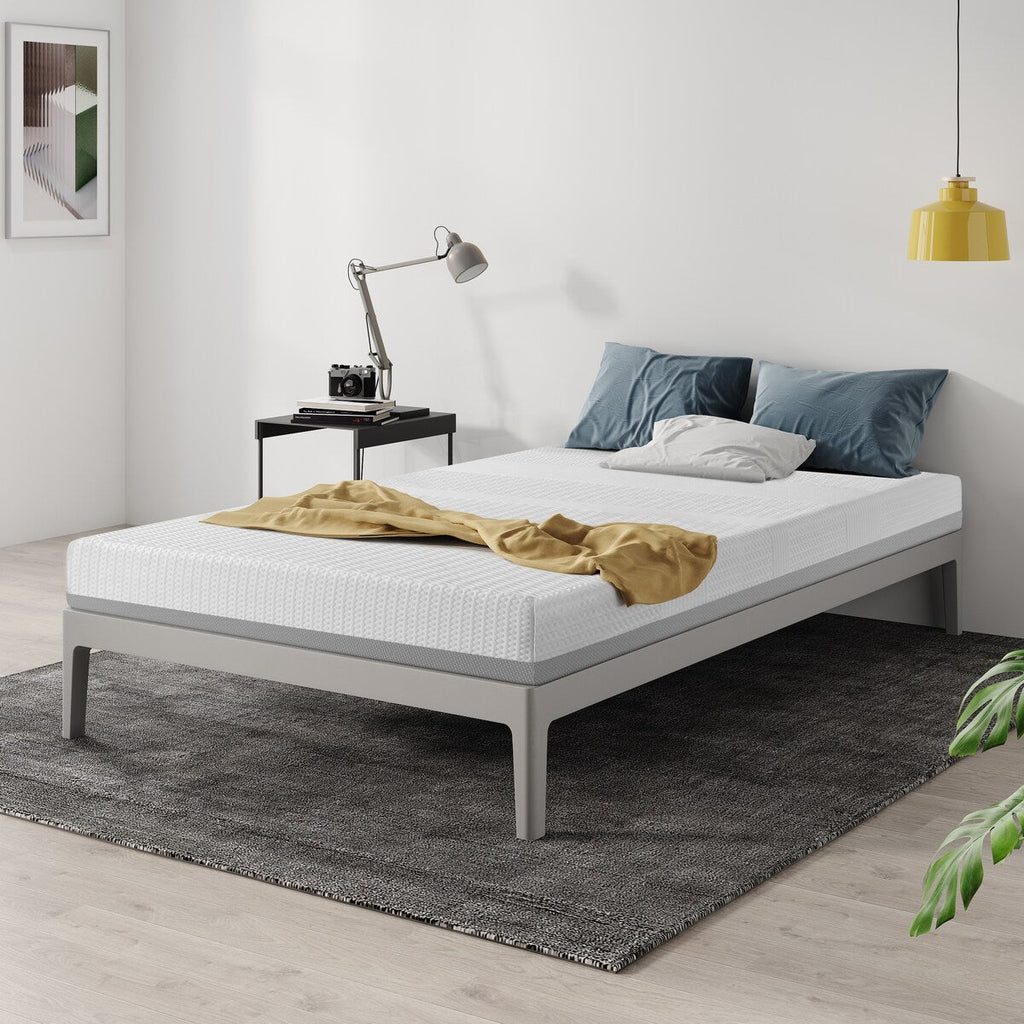 Matelas en mousse à mémoire de forme infusé de gel et de charbon de bois, 6 pouces, confort moyen, lit simple
