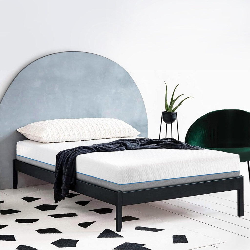 Matelas en mousse à mémoire de forme infusé de gel et de charbon de bois de 8 pouces, confort moyen