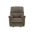 Fauteuil inclinable à bascule manuel Ead, mousse moelleuse, polyester marron muscade
