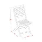 L'ensemble de bistrot de conversation d'extérieur East West Furniture comprend une table basse ronde en bois et 2 chaises pliantes, huile naturelle