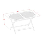 Ensemble de meubles de jardin East West Furniture : table en bois d'acacia et 4 chaises pliantes, huile naturelle (options de pièces)