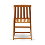 Ensemble de table de patio East West Furniture : table en bois d'acacia, chaises pliantes et chaises d'appoint, huile naturelle (options de pièces)