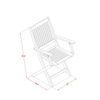 Ensemble de table de patio East West Furniture : table en bois d'acacia, chaises pliantes et chaises d'appoint, huile naturelle (options de pièces)