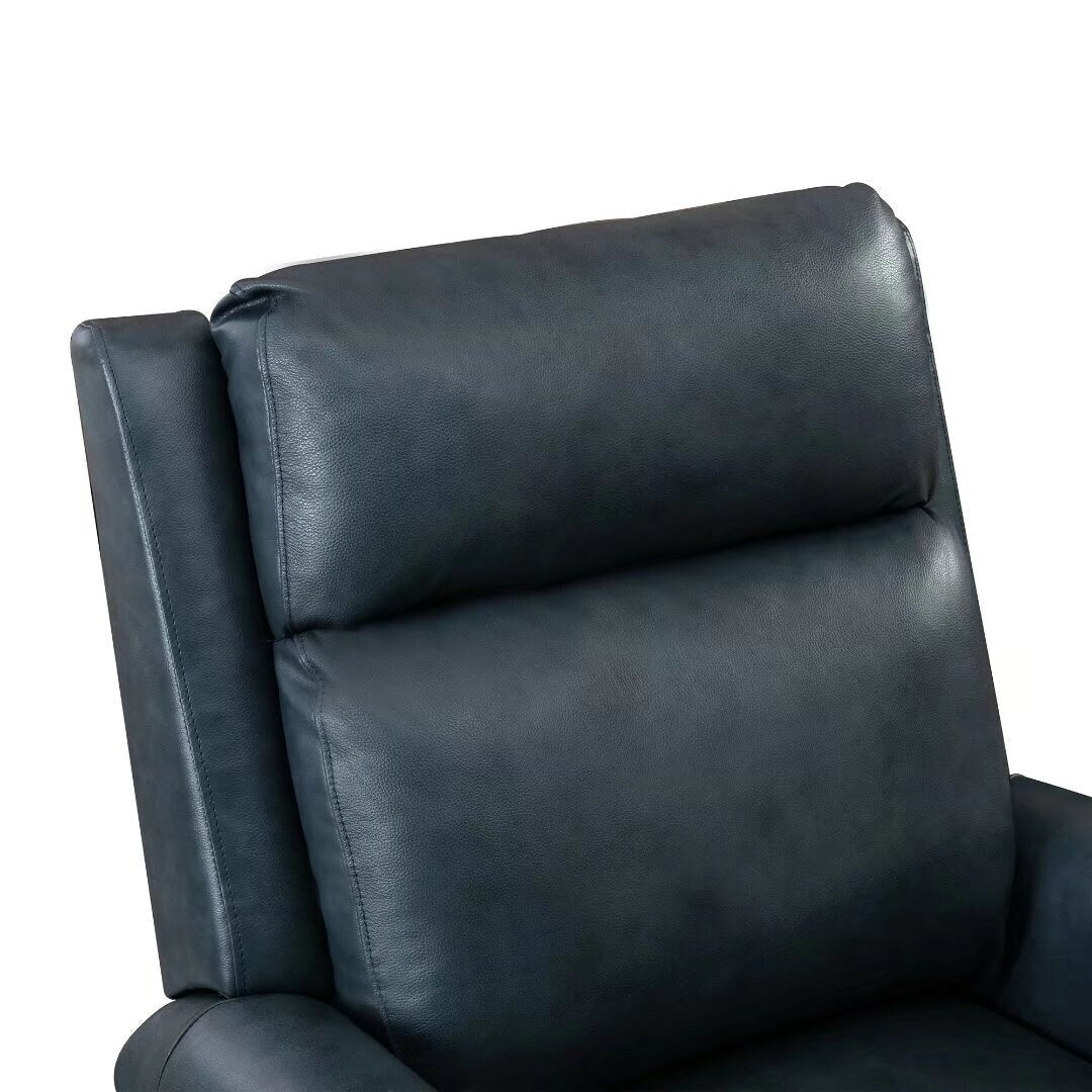 Fauteuil inclinable club en cuir véritable Ebello