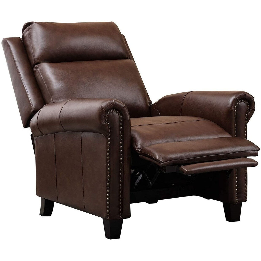 Fauteuil inclinable club en cuir véritable Ebello