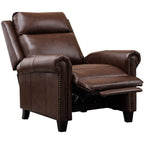 Fauteuil inclinable club en cuir véritable Ebello