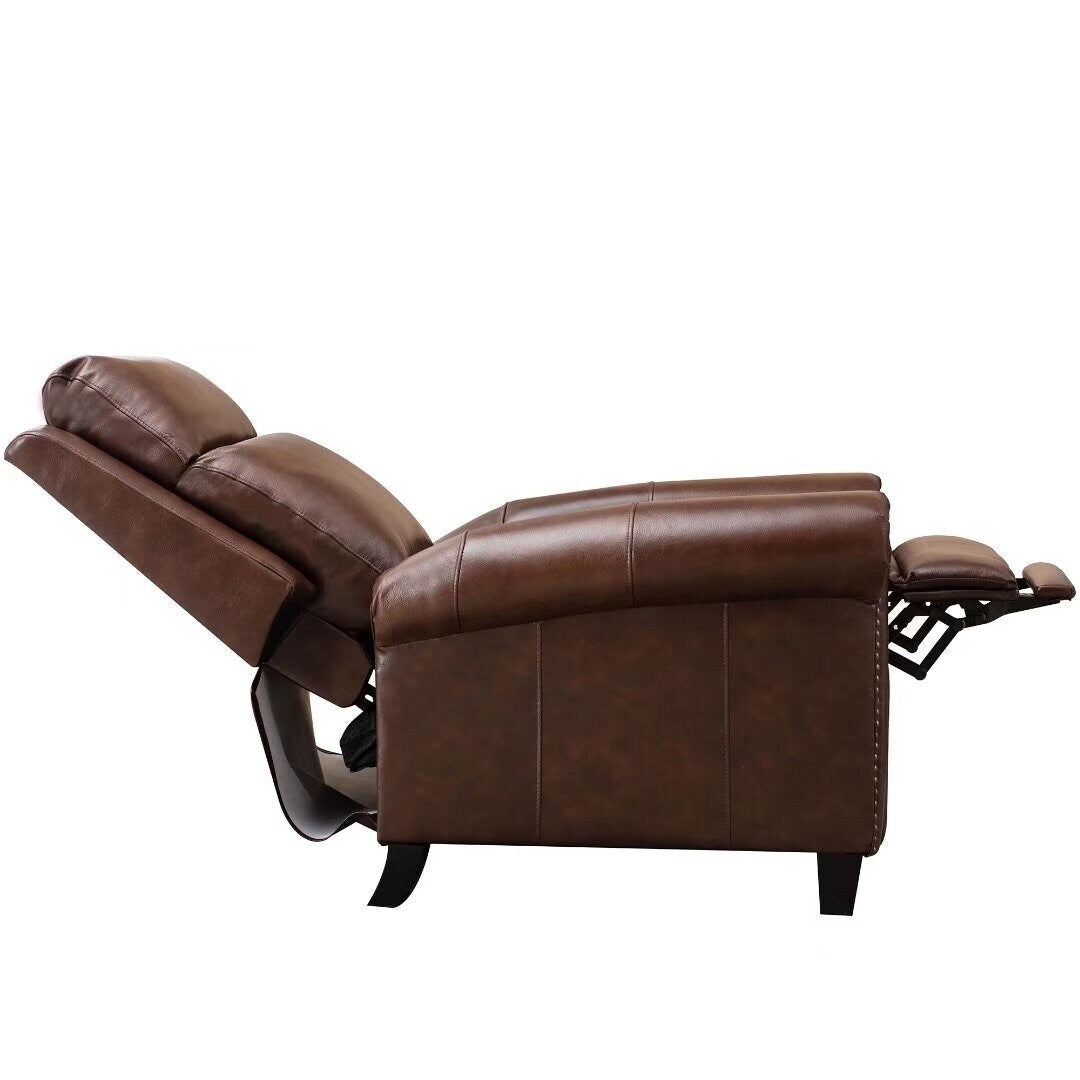 Fauteuil inclinable club en cuir véritable Ebello