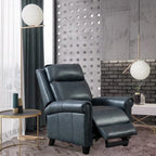 Fauteuil inclinable club en cuir véritable Ebello