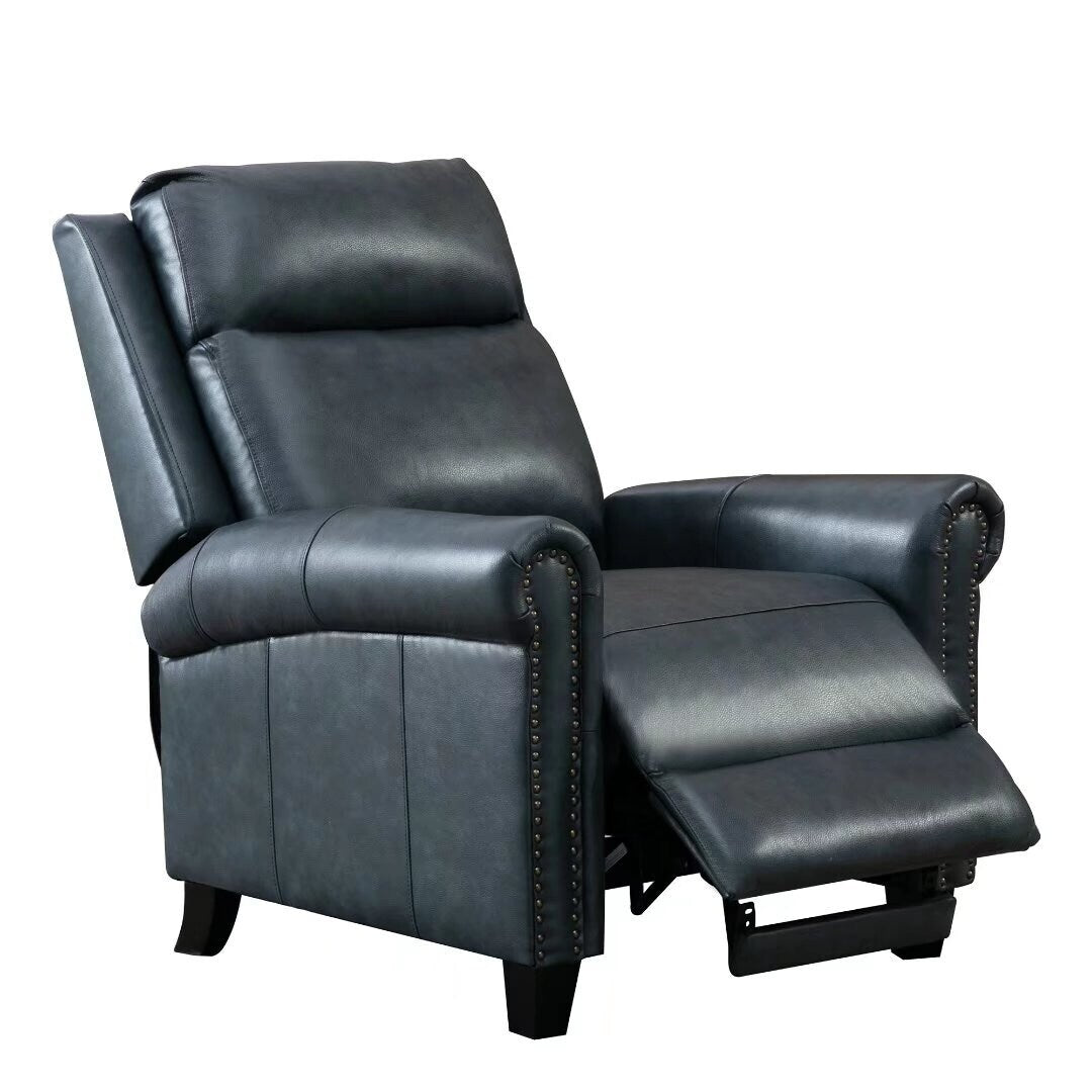 Fauteuil inclinable club en cuir véritable Ebello