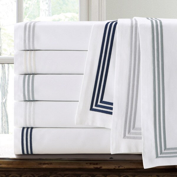 Ensemble housse de couette 3 pièces Echelon Home Three Line Hotel Collection