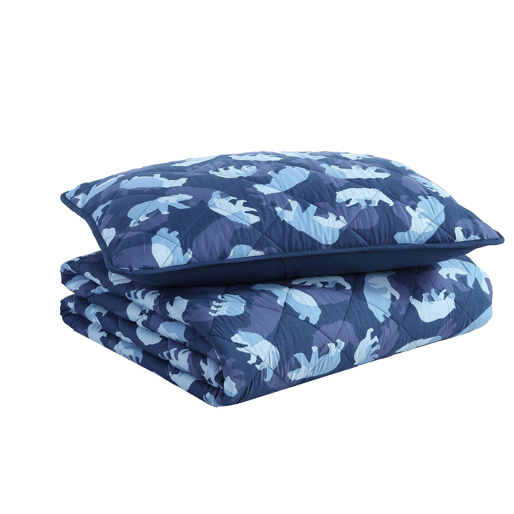 Ensemble de courtepointe bleu marine Eddie Bauer Kids Camp Camo