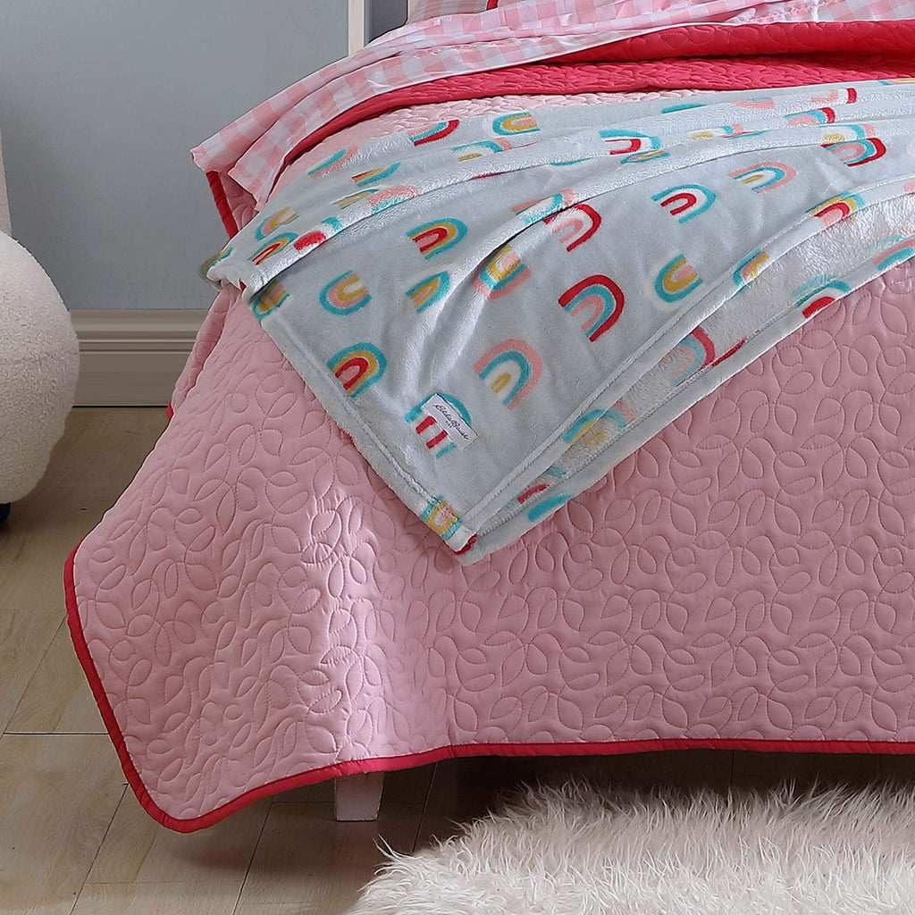 Parure de lit rose pour enfants Eddie Bauer