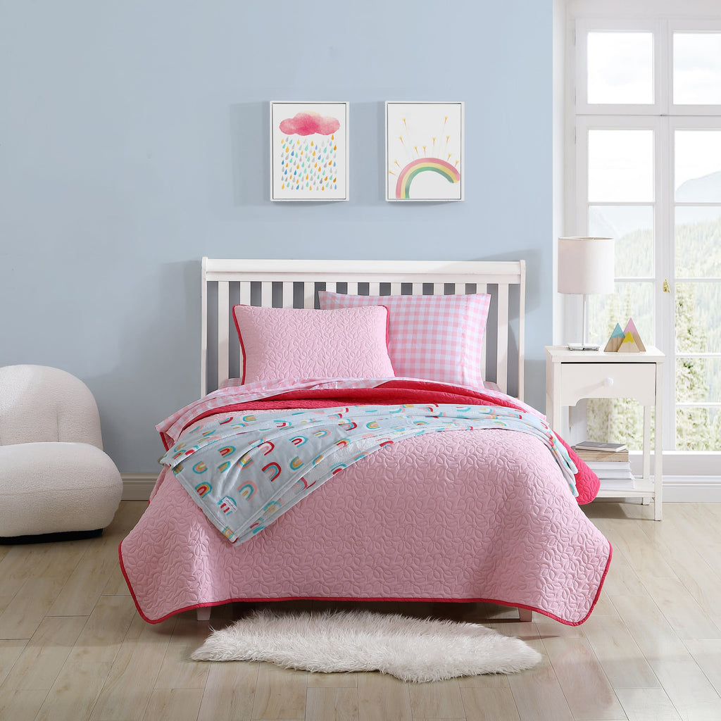 Parure de lit rose pour enfants Eddie Bauer