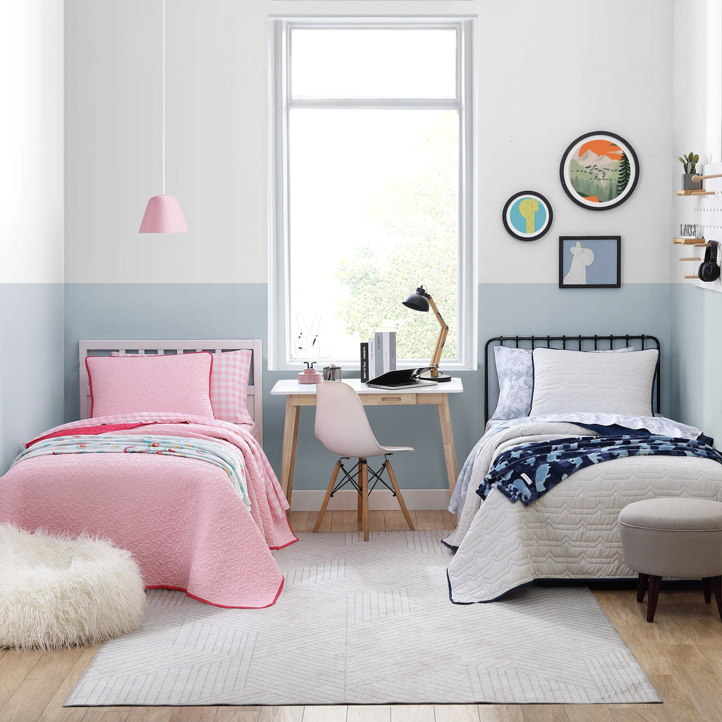 Parure de lit rose pour enfants Eddie Bauer