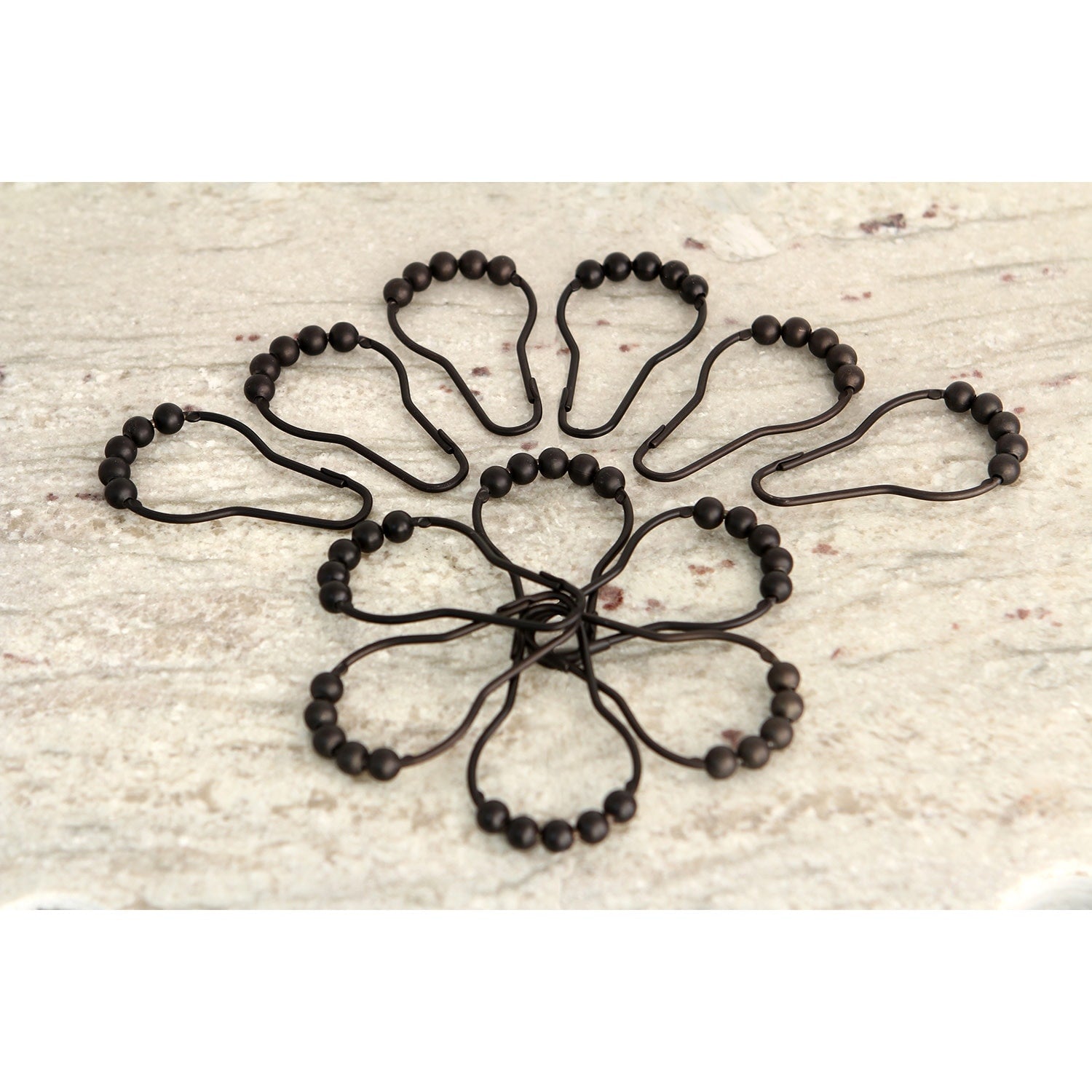 Anneaux de rideau de douche à boule roulante Edenscape (12 pièces/ensemble)