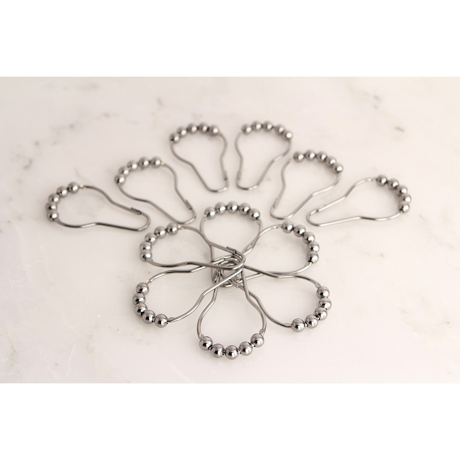 Anneaux de rideau de douche à boule roulante Edenscape (12 pièces/ensemble)