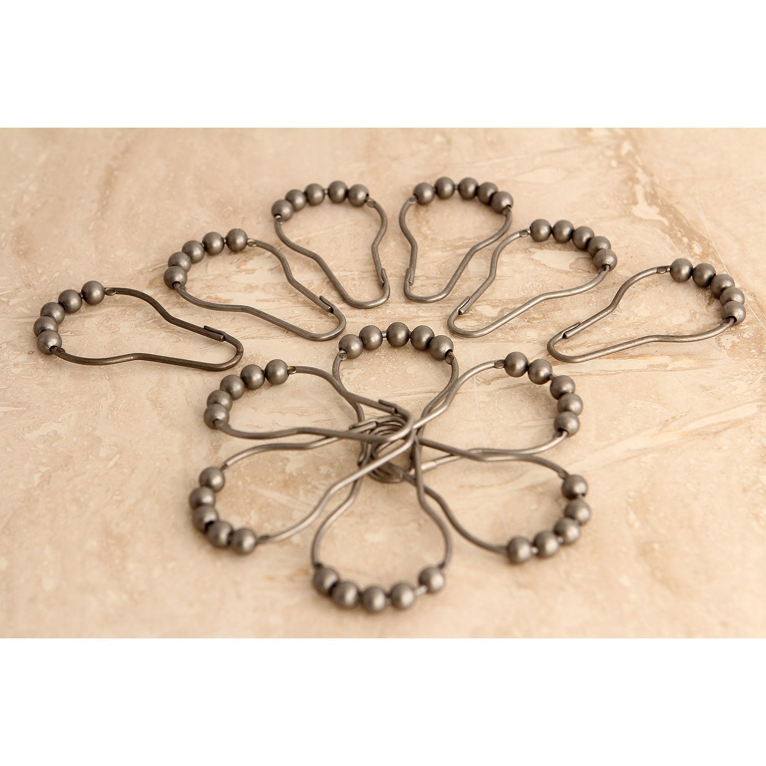 Anneaux de rideau de douche à boule roulante Edenscape (12 pièces/ensemble)