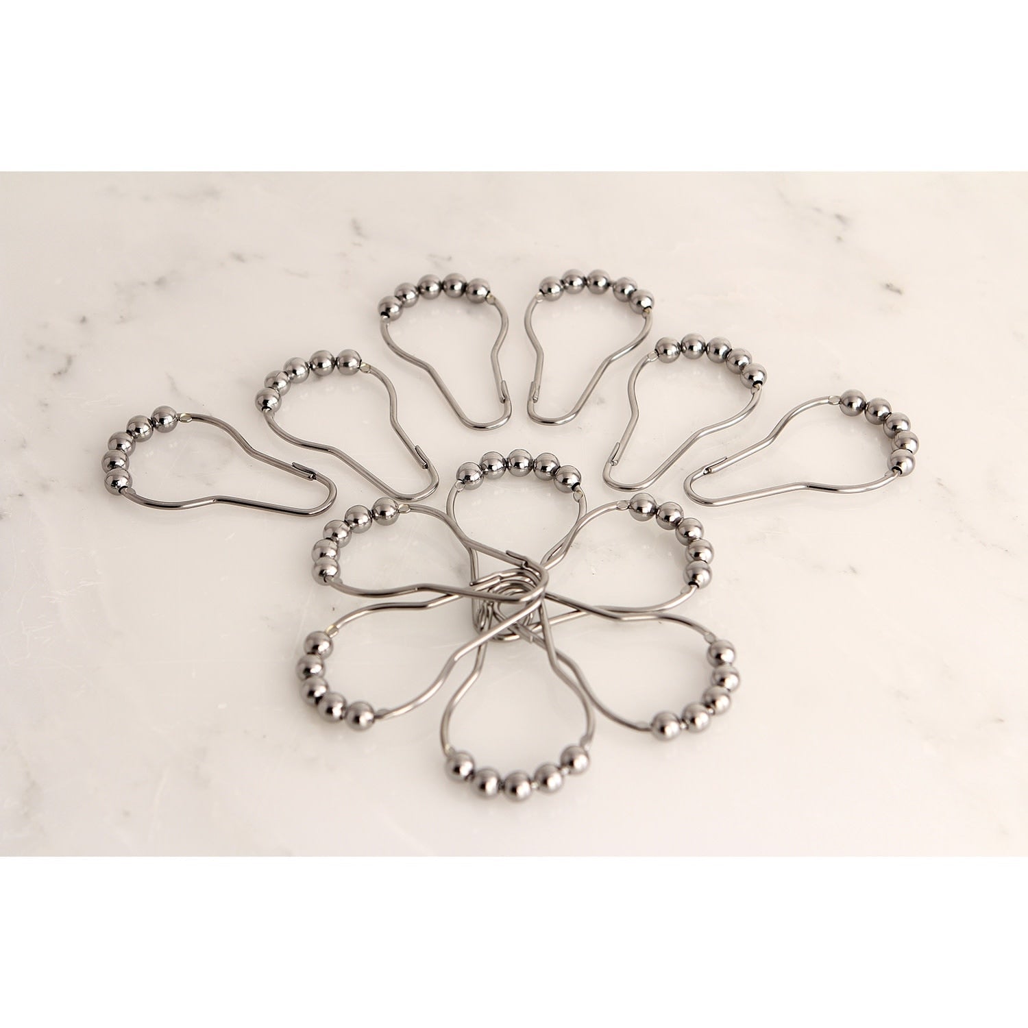 Anneaux de rideau de douche à boule roulante Edenscape (12 pièces/ensemble)