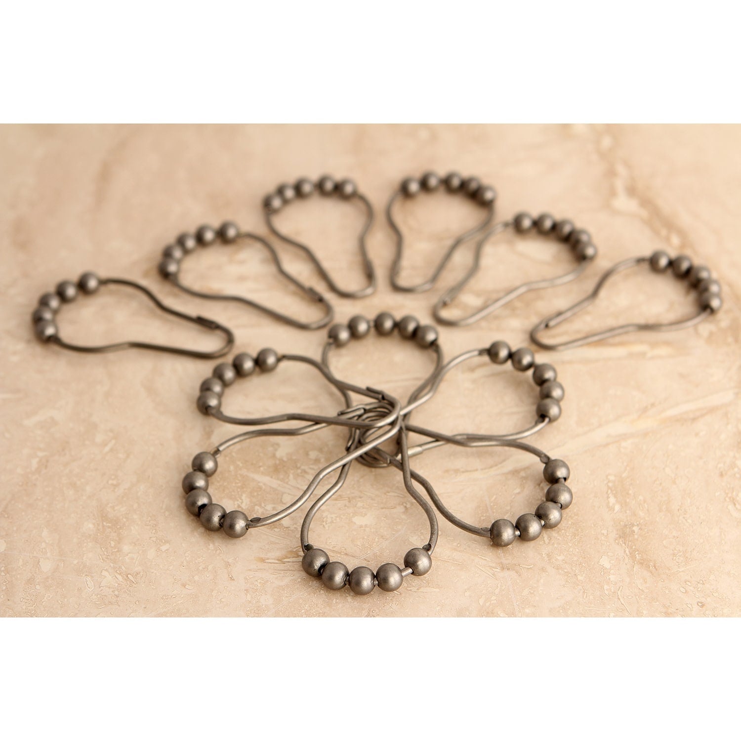 Anneaux de rideau de douche à boule roulante Edenscape (12 pièces/ensemble)