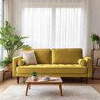 Canapé à accoudoirs carrés en velours Edona 70