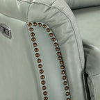 Fauteuil inclinable électrique en cuir véritable Eduardo avec port USB, lot de 2