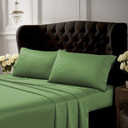 Parure de lit 6 pièces en coton égyptien 500 fils avec poche extra profonde