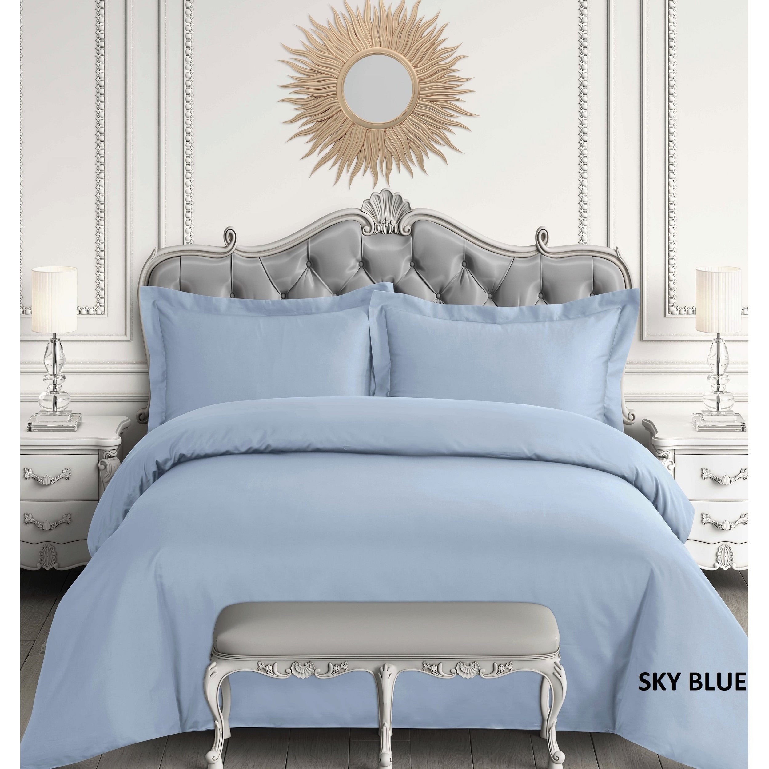 Parure de lit surdimensionnée en satin de coton égyptien 600 fils