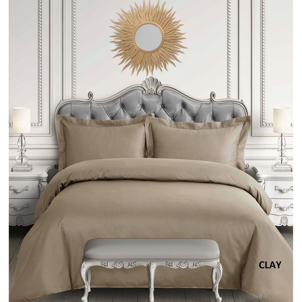 Parure de lit surdimensionnée en satin de coton égyptien 600 fils