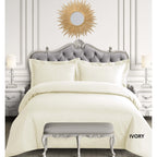 Parure de lit surdimensionnée en satin de coton égyptien 600 fils