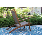 Ensemble de 3 chaises longues en osier d'eucalyptus Eilaf avec table d'appoint ronde