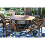 Ensemble de 7 plateaux tournants Eilaf avec chaises empilables