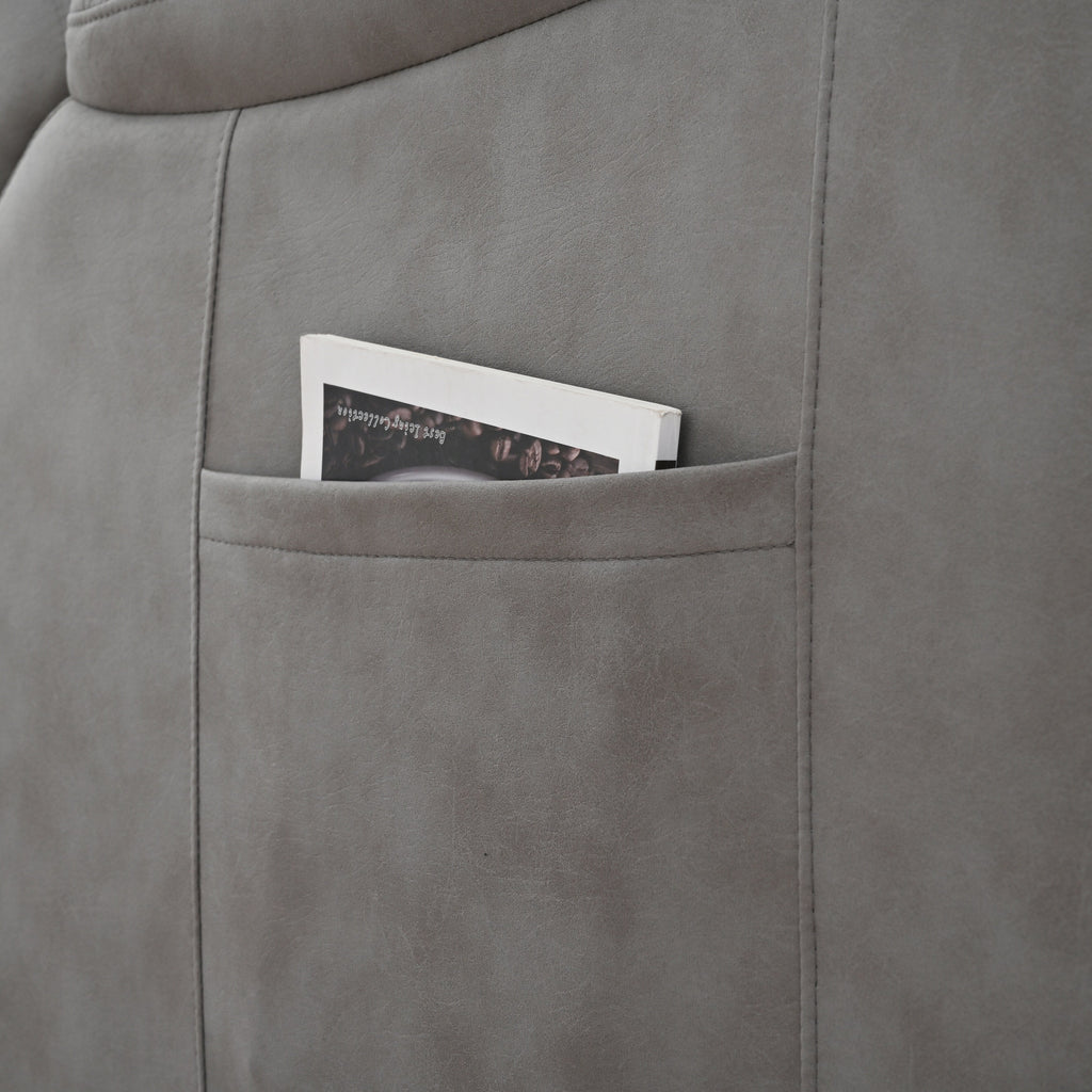 Fauteuil inclinable électrique adapté aux personnes âgées avec télécommande, siège spacieux, poche latérale et angles réglables